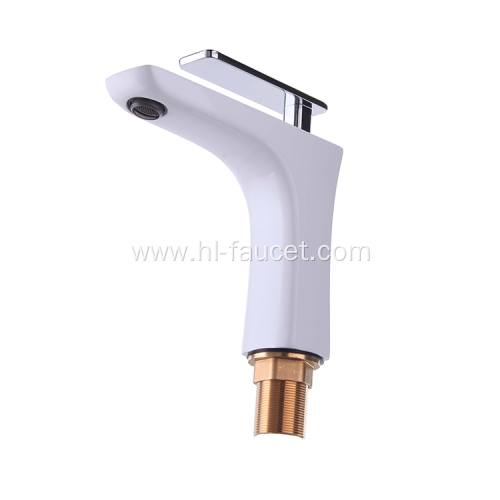 Modern Good quality white and chrome Brass Faucet